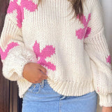 Pullover Floral Detail Sweater