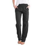 Women's Elastic Mid Waist Pants
