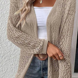 Hollow Knit V-Neck Cardigan