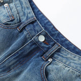 Beaded High Waist Straight Leg Jeans