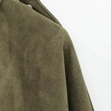 Oversized Suede Bomber Jacket