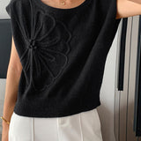 Casual Short Sleeve Knit Sweater