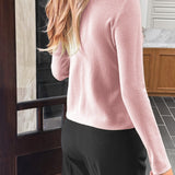 Casual Knit Button Front Sweater