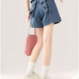 Stretch Jeans With Bow At Back