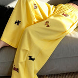 Street Style Embroidered Baggy Pants
