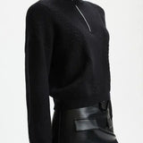 Short Cable Knit Pullover Sweater