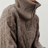 Chunky Knit Half Zip Sweater