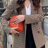 Vintage Plaid Longline Blazer
