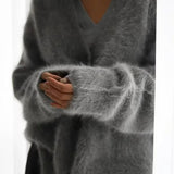 Oversized V-Neck Knit Cardigan