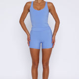 Keep Up High Waisted Shorts 4" Blueberry