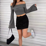 Chic Slim Fit Off Shoulder Sweater