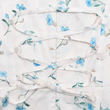 Satin Puff Sleeve Floral Dress