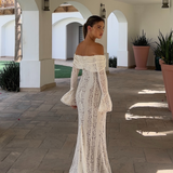 Jovie - Off-Shoulder Crochet Lace Maxi Dress