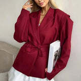 Elegant Turn-down Collar Blazer