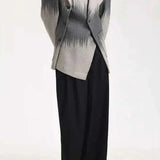 Irregular Button Woolen Blazer