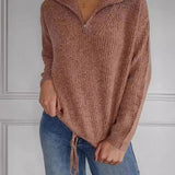Casual Drawstring Pullover Sweater