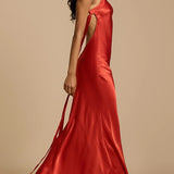 Satin One Shoulder Bodycon Formal Dress