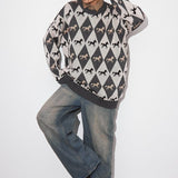 Casual Horse Graphic Pullover Sweater