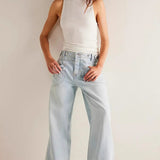 Vintage Washed Wide Leg Jeans