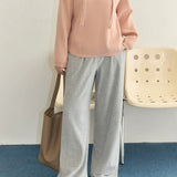 Drawstring Hooded Knit Sweater