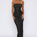 Mad Love Strapless Maxi Dress Black