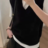 Fashionable Sleeveless Knit Sweater