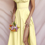 Tie Strap Split Hem Maxi Dress