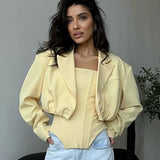 Solid Color Short Casual Blazer