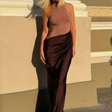 Cutout Sleeveless Slim Fit Maxi Dress