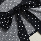 Polka Dot Backless Halter Crop Top