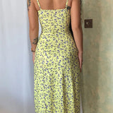Sleeveless Split Maxi Floral Dress