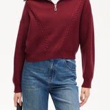 Short Cable Knit Pullover Sweater