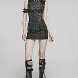 Women's Punk Snake-skin  Gothic Hollowed Out Dress