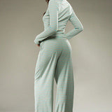 Stripe Button Cord Easy Two Piece Set