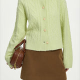 Chic Colorblock Knit Casual Cardigan