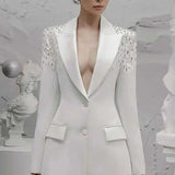 Heavy Beaded Statement Design Blazer