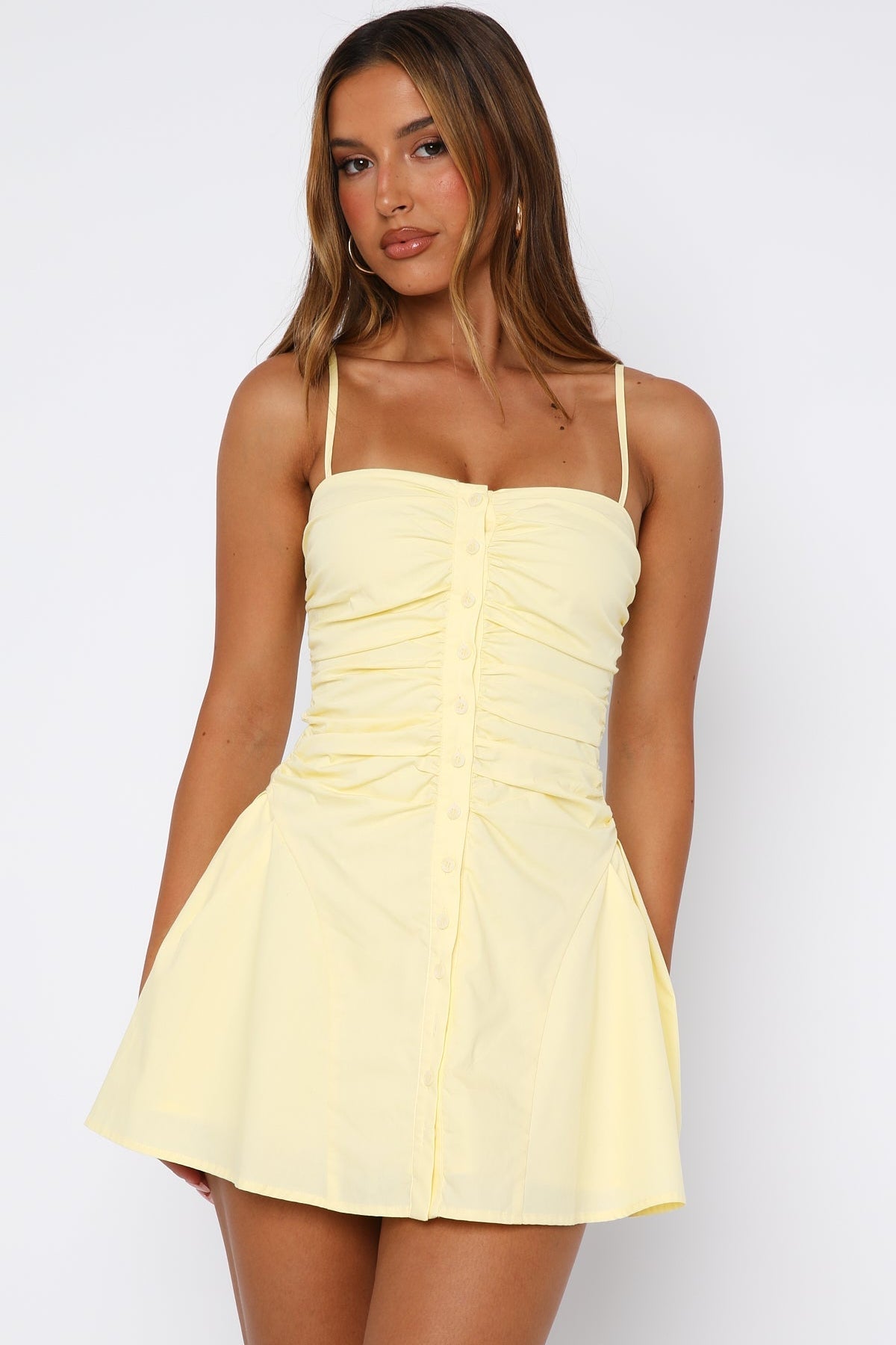 Field Day Mini Dress Lemon