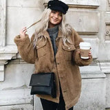 Women Clothing Fur Coat Winter Coats Women's High-end Personality Loose Wool Coat