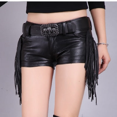 Punk Skull Low Waisted Lace-up White Thin Denim Shorts Goth Rock Sexy Women Shorts