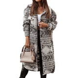 2025 Winter Women Jacket Turn Down Thin Plaid Long Oversize Thin Retro Female Streetwear Coat