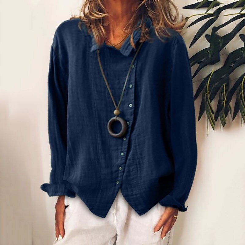 Solid Color Temperament Blouse