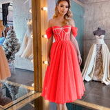New Short Prom Dresses With Boat Neck Celebrity Dresses