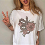 Summer 90s T-shirt Cartoon Printing Women's T-shirt