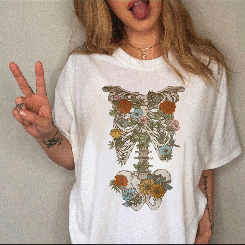 Summer 90s T-shirt Cartoon Printing Women's T-shirt
