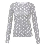 Designer Moon Print T Shirt