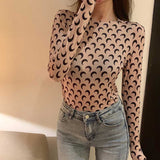 Designer Moon Print T Shirt