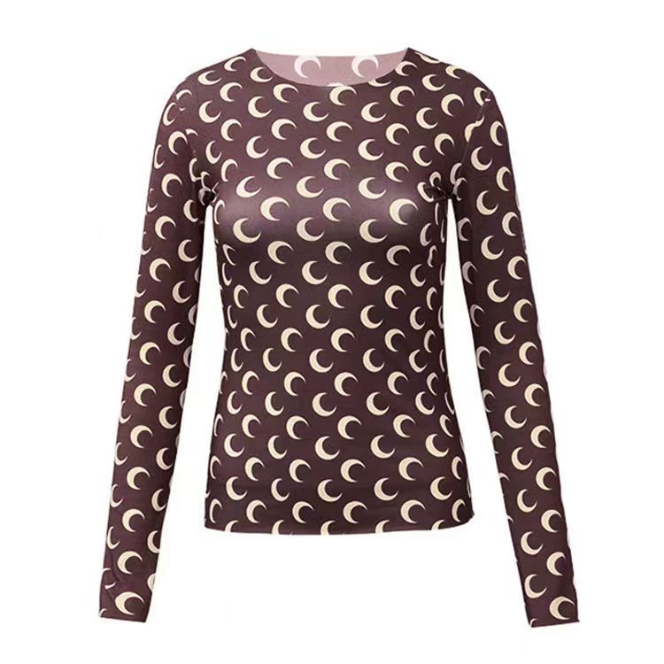 Designer Moon Print T Shirt