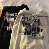 New Korean Version Loose Butterfly Letter Print Hoodie