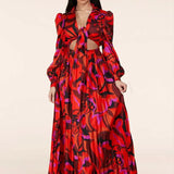 Deep V Neck High Slit Party Beach Wear Boho Dress