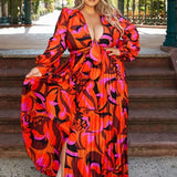 Deep V Neck High Slit Party Beach Wear Boho Dress